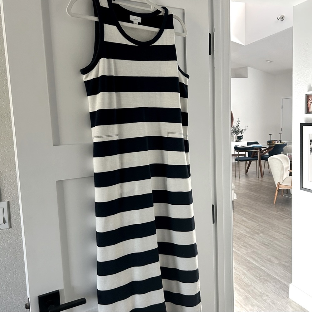 French Terry Navy/Cream Maxi